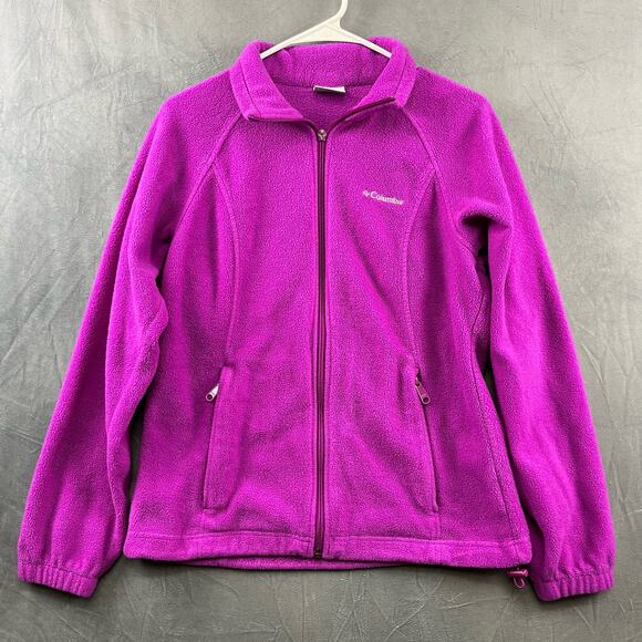 Vintage Columbia Fleece Women's Medium Performance Jacket Full Zip Mock Neck - Picture 1 of 16